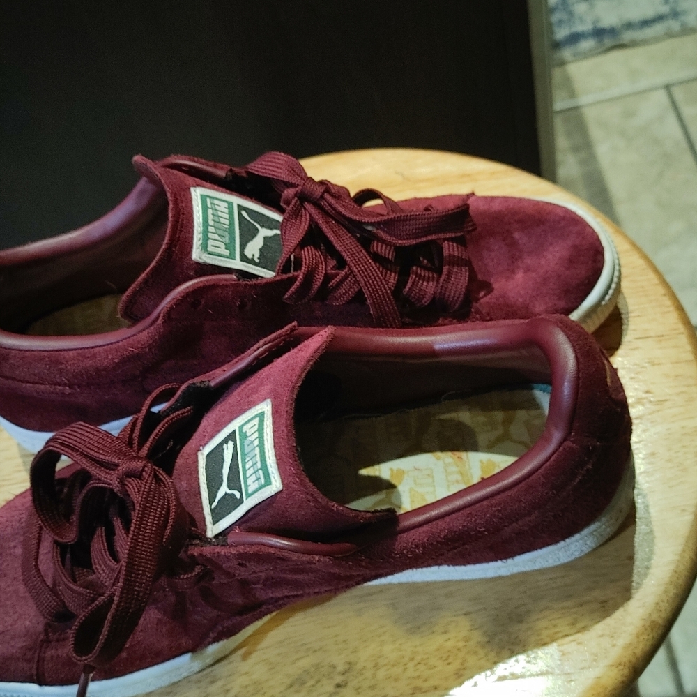 Puma Burgundy Suede Sneakers - Picture 7 of 16